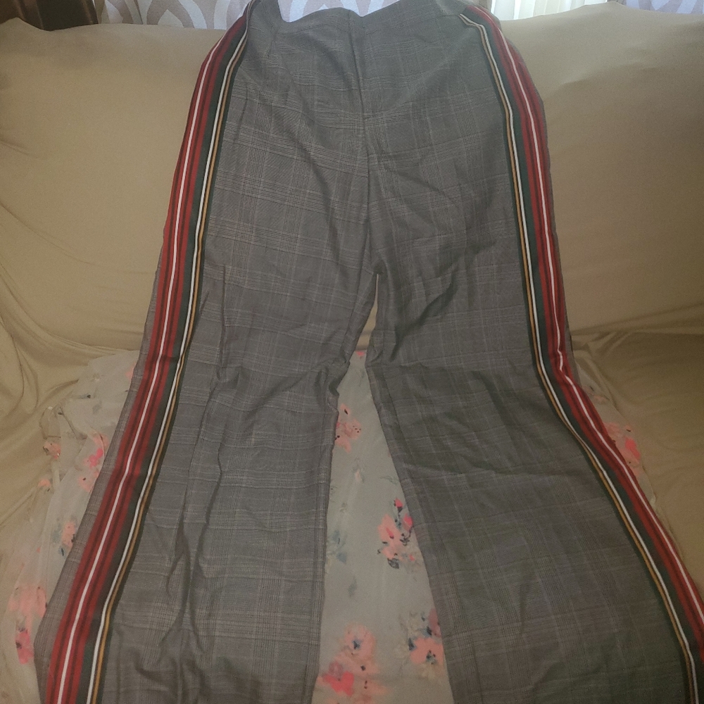 Zara pinstripe wide leg pants